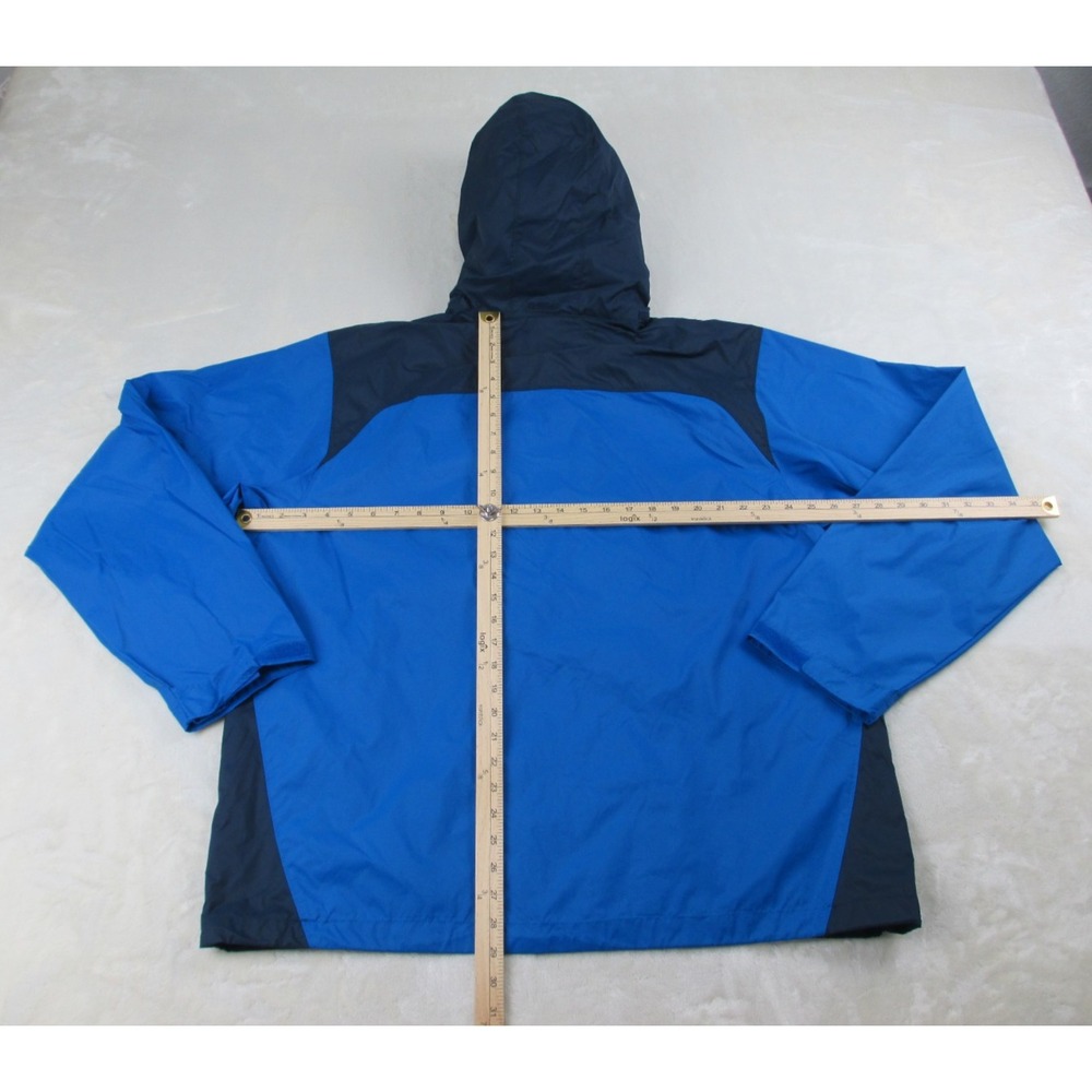 Columbia Jacket Mens Extra Large Blue Full Zip Hooded‎ Windbreaker Lightweight* - Picture 8 of 11